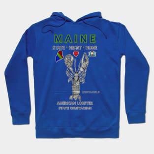 Maine, Lobsters, American Lobster, State Symbols Hoodie